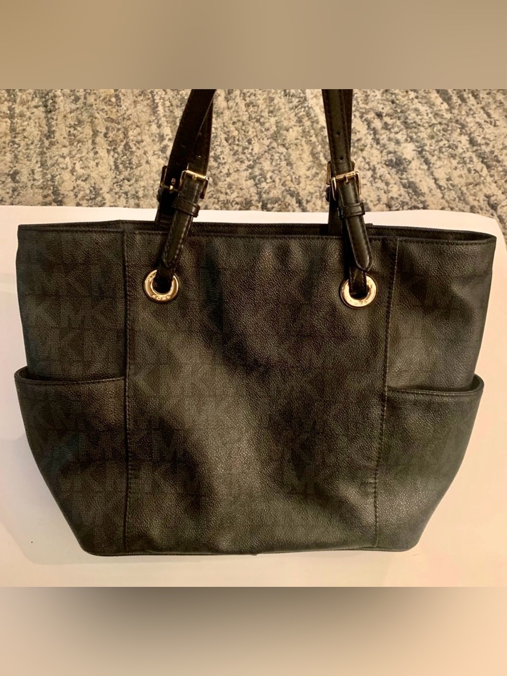 Michael Kors Black Signature Shoulder Bag Hand Bag